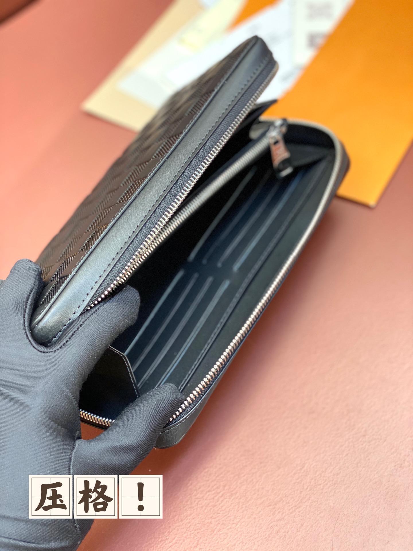 TOP Louis Vuitton LV Zippy XL Wallet Damier Pressure Grid 22X12X5CM - Black