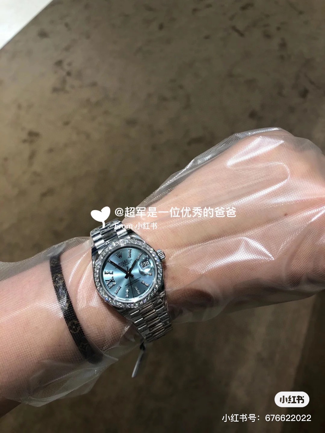 TOP ROLEX Blue Dial Watch 31mm - Silver