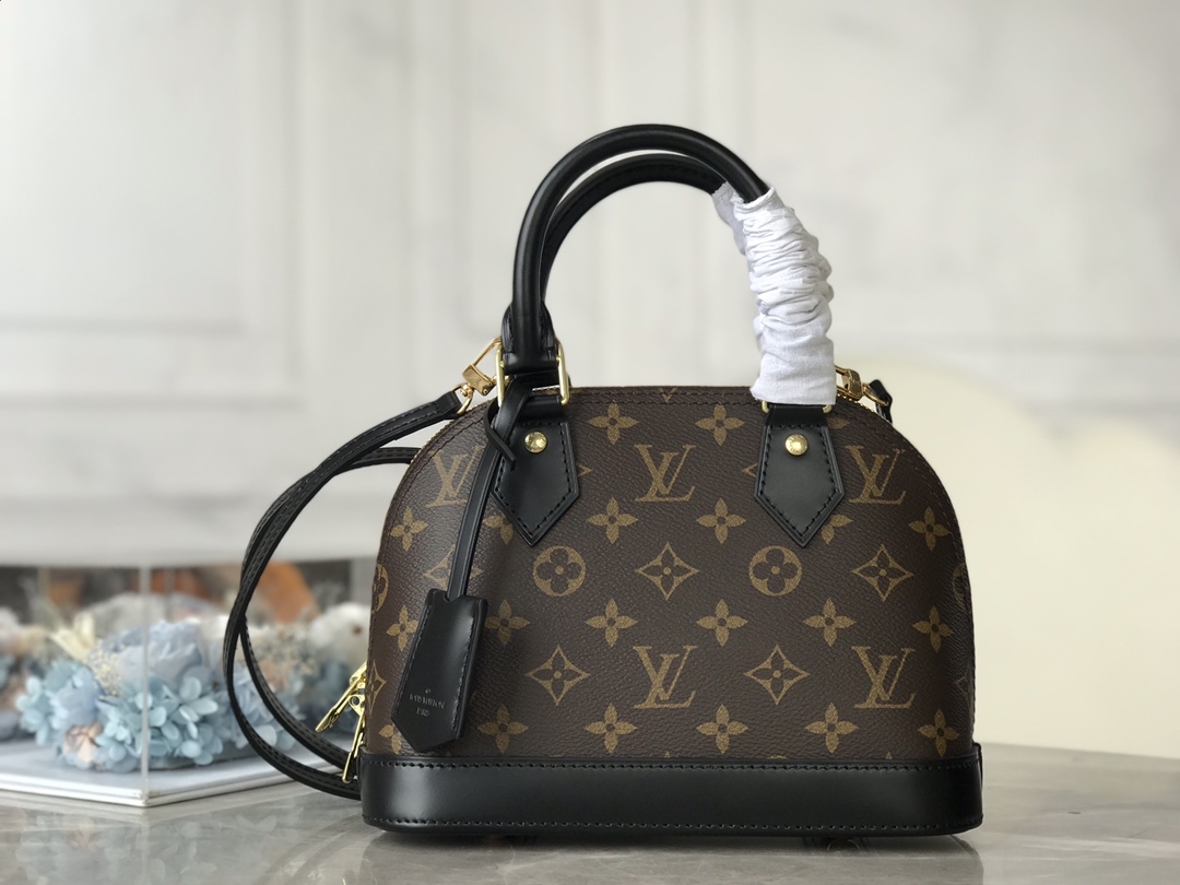 TOP Louis Vuitton LV Alma BB Braided Handle Bag  25 x 19 x 12 cm - Monogram