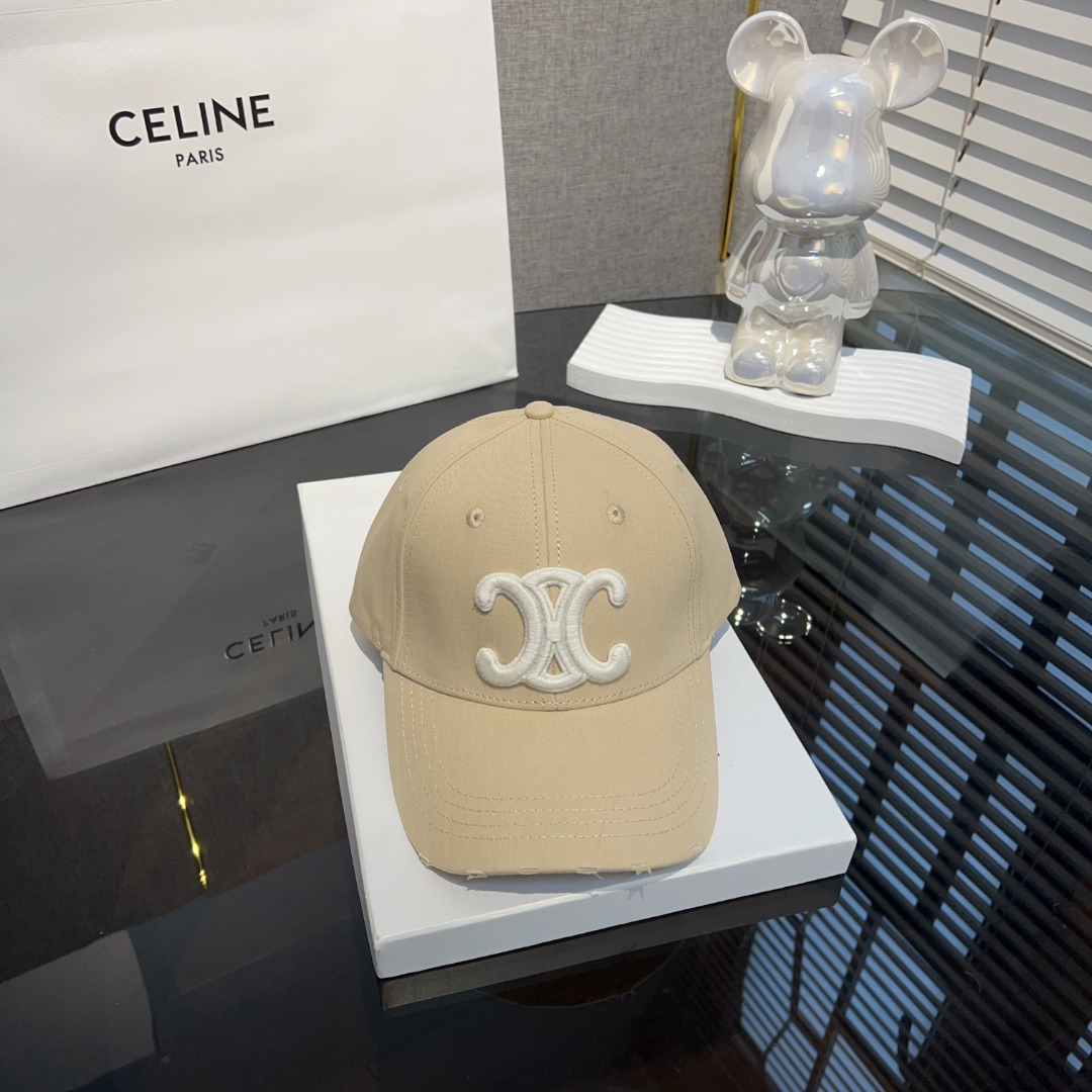 Ceiline Letter Embroidered Cap   Sunhat （Replica）