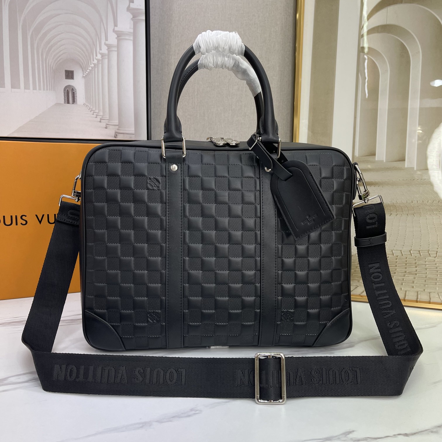 TOP Louis Vuitton LV Porte-Documents Voyage Small Briefcase 36x27x6cm