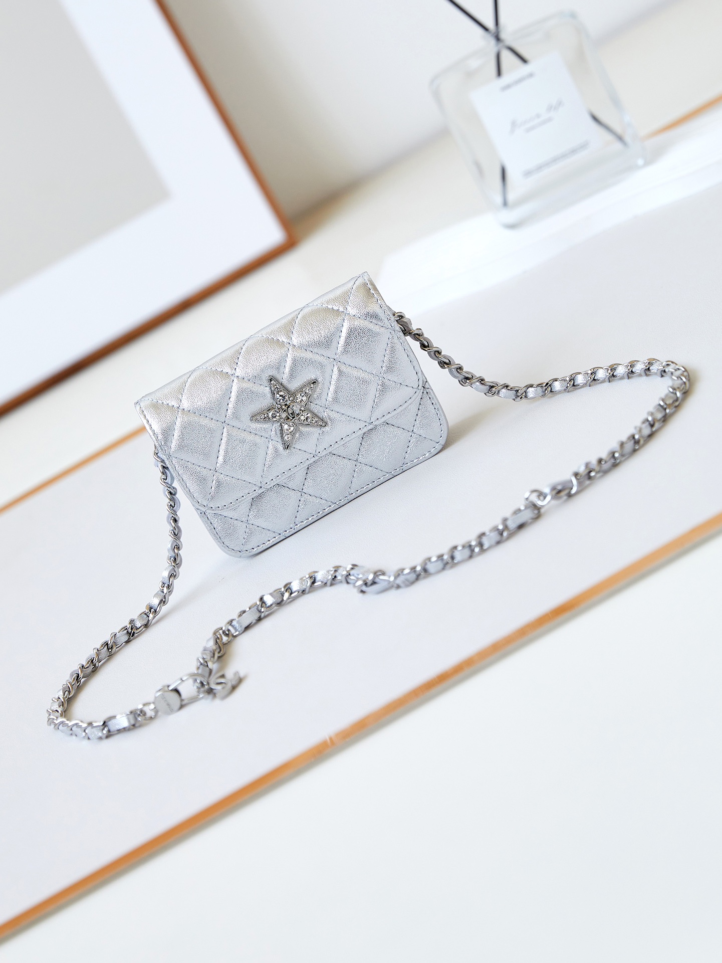 TOP CHANEL Star Diamond LOGO Mini Bags - SHW -  Silver&Gold