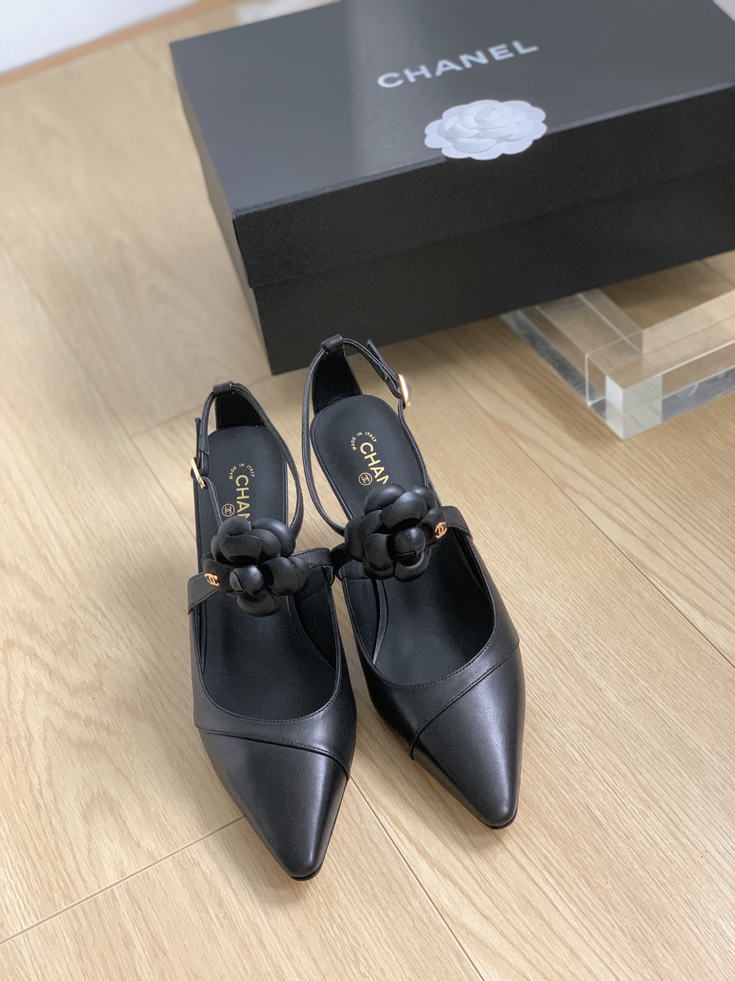 TOP CHANEL Camellia Flower High Heels - 7cm - 3 Colors