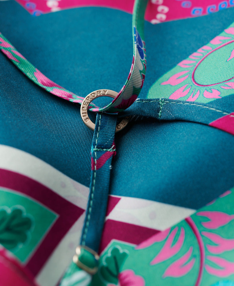 Printed Midi Slip Cami Dress | Magenta Stork Cloud