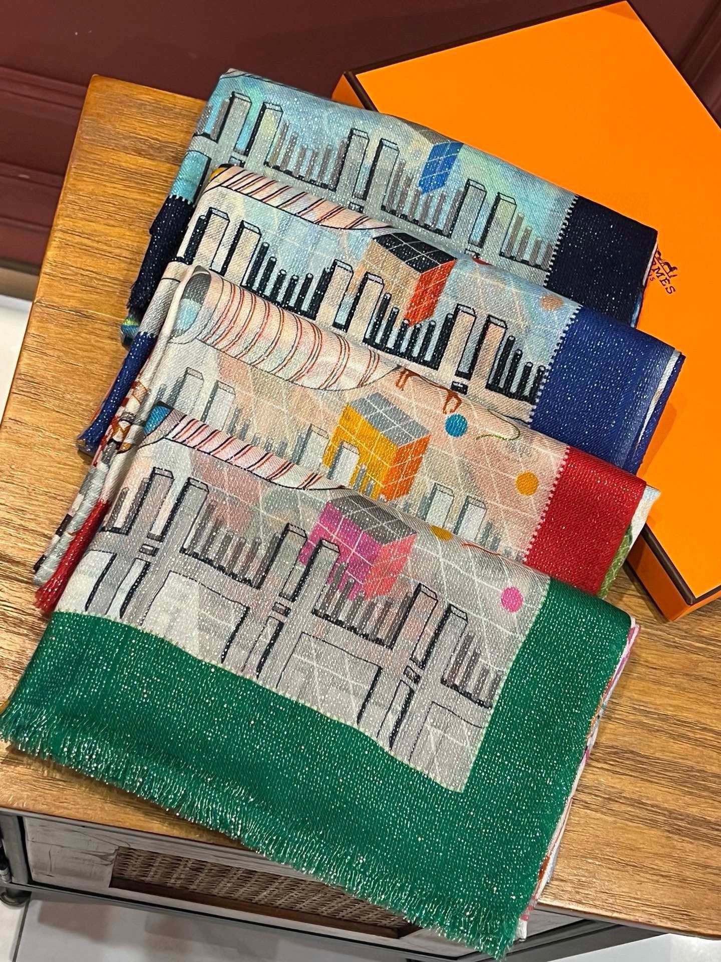 TOP HERMES Scarf 110 x 200 cm-4 Colors