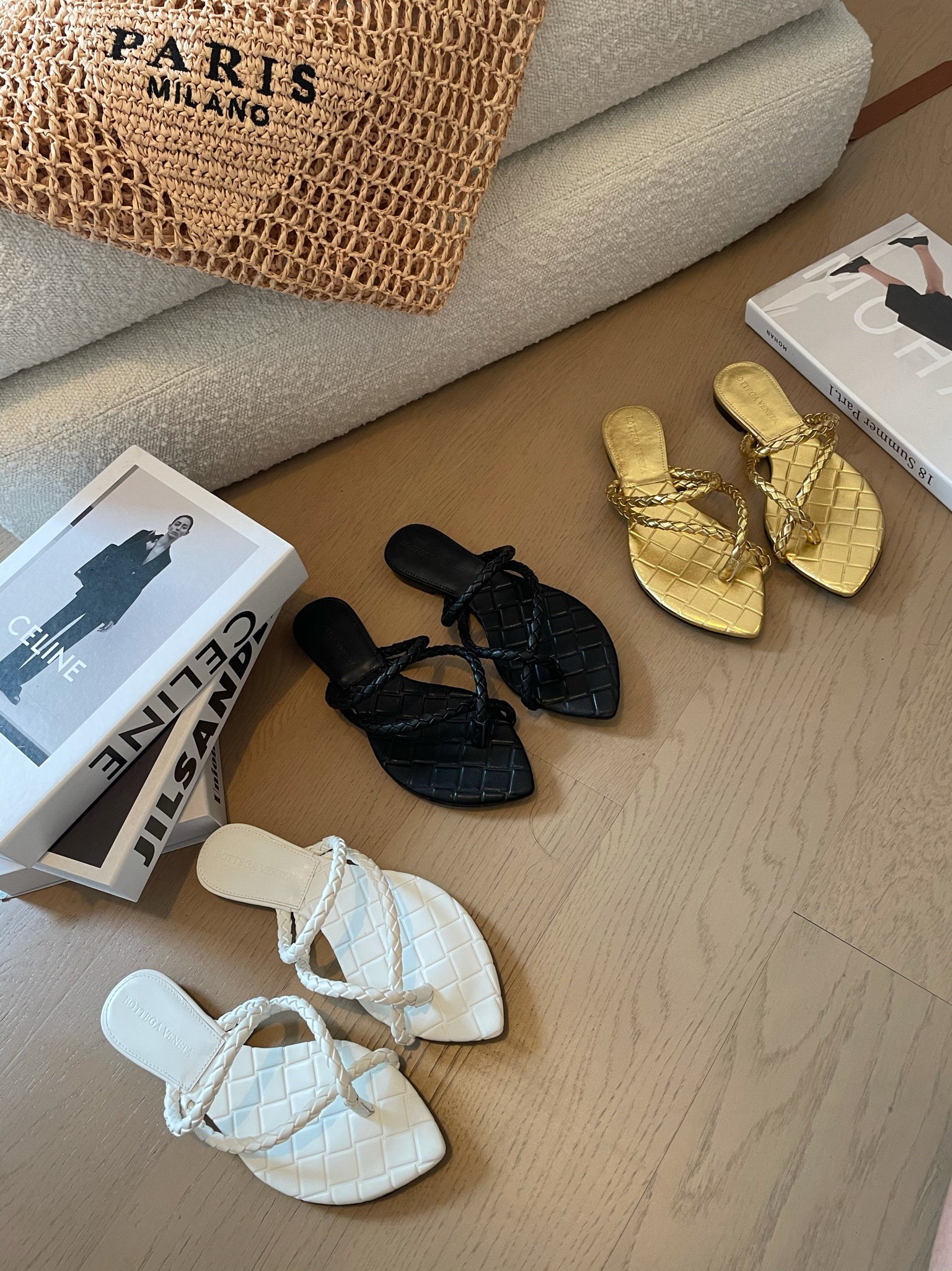 TOP Bottega Veneta BV Knotted Rope Series Slippers - 3 Color