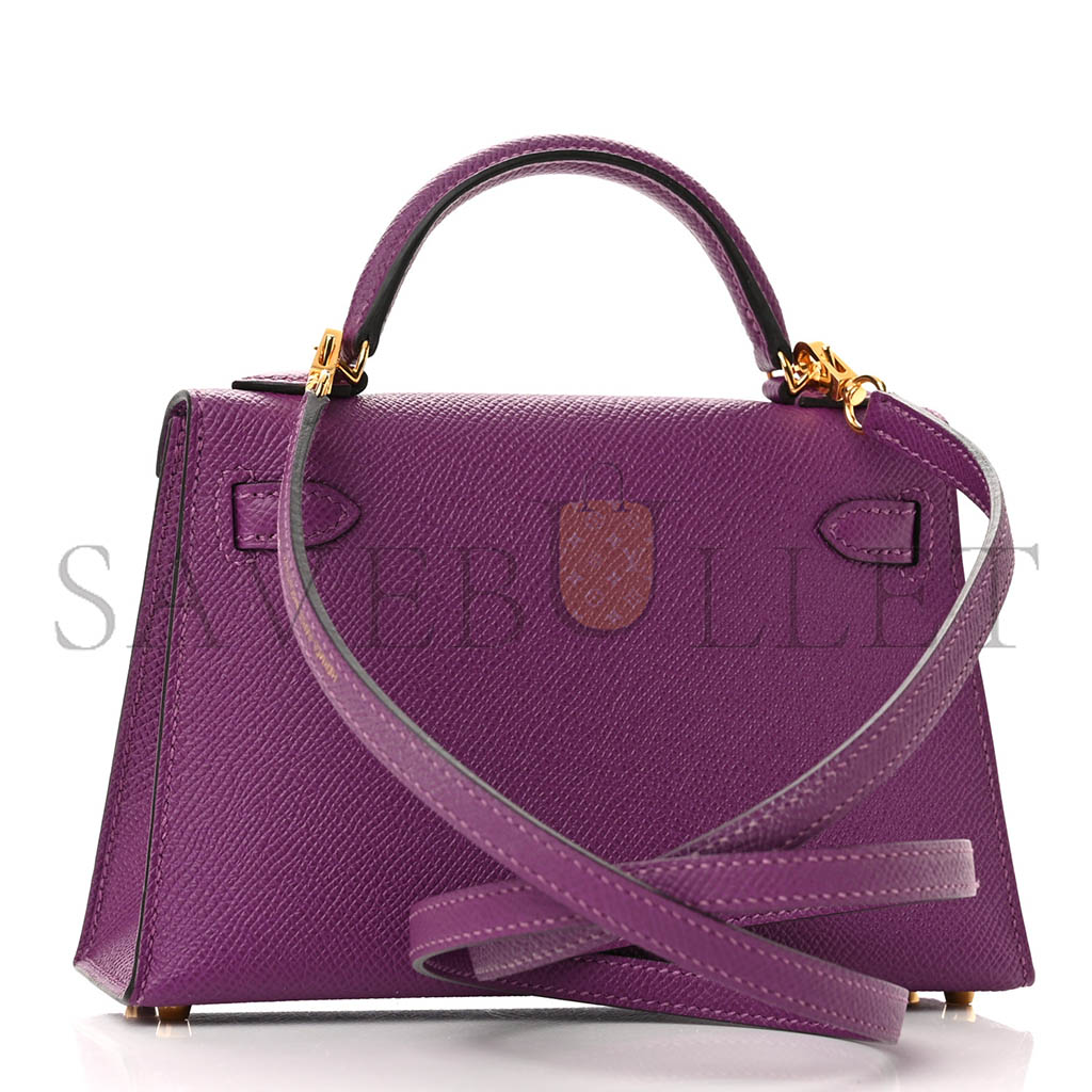 HERMÈS EPSOM MINI KELLY II ANEMONE (19*12*5.5cm)