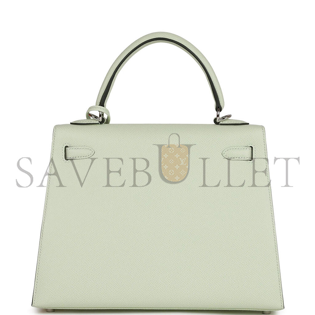HERMÈS KELLY SELLIER 25 EPSOM PALLADIUM HARDWARE (25*17*7cm)