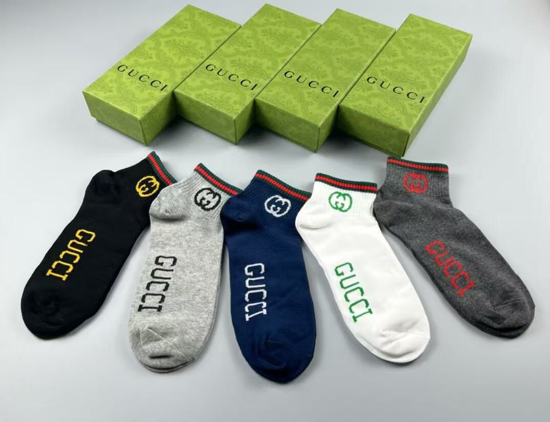 TOP GUCCI Socks - 5 Pieces as a Set