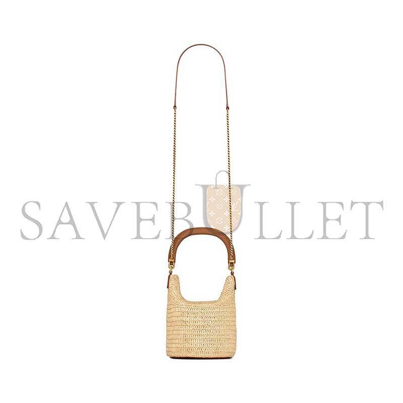 YSL GABY BUCKET BAG IN RAFFIA 838591GAAFC2791 (19*16*12cm)