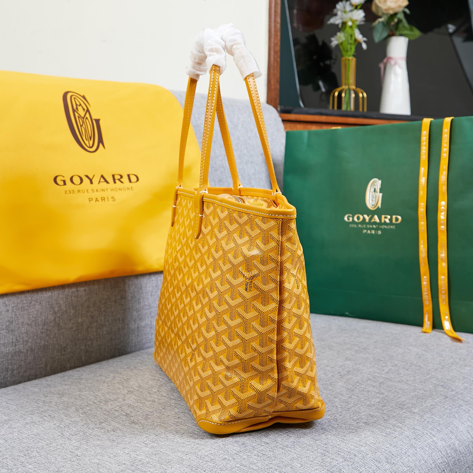 Goyard artois bag yellow