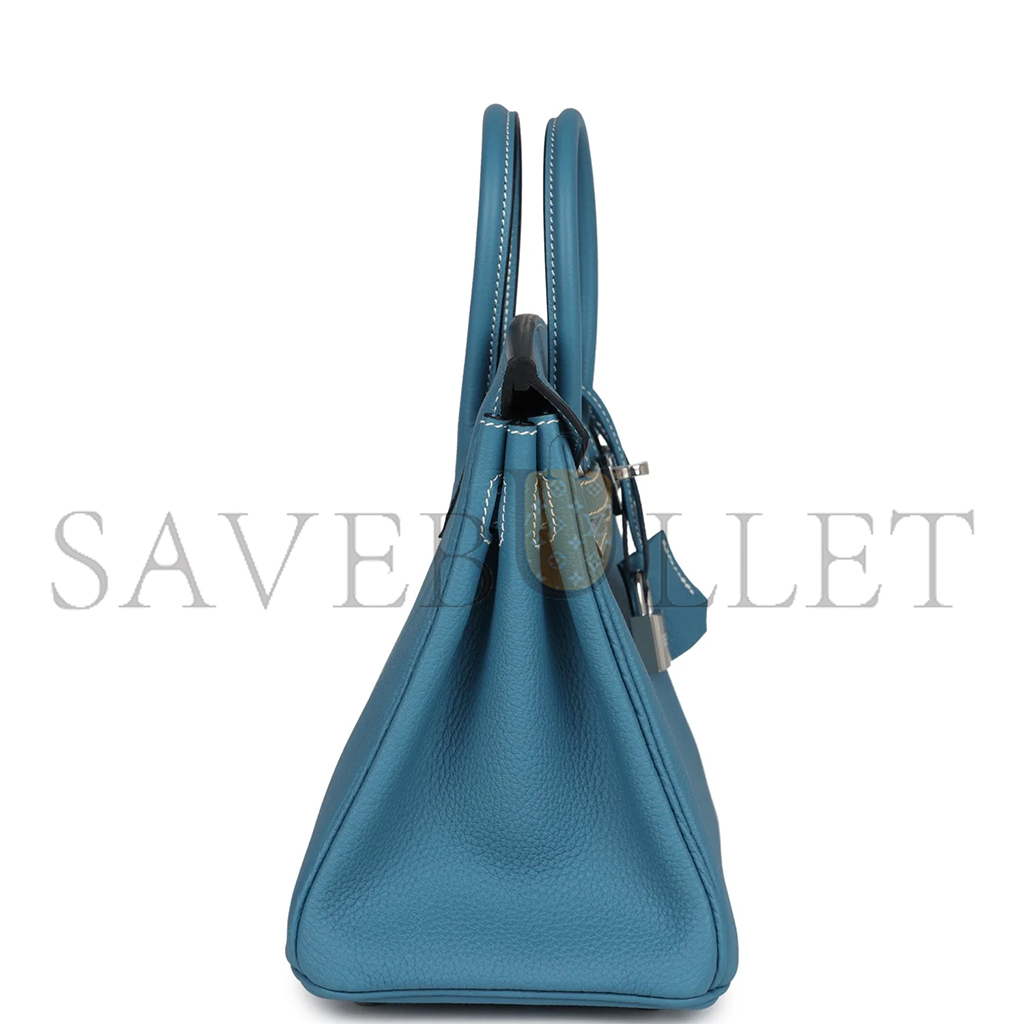 HERMÈS MASTER BIRKIN 25 BLUE JEAN TOGO PALLADIUM HARDWARE (25*20*13cm)