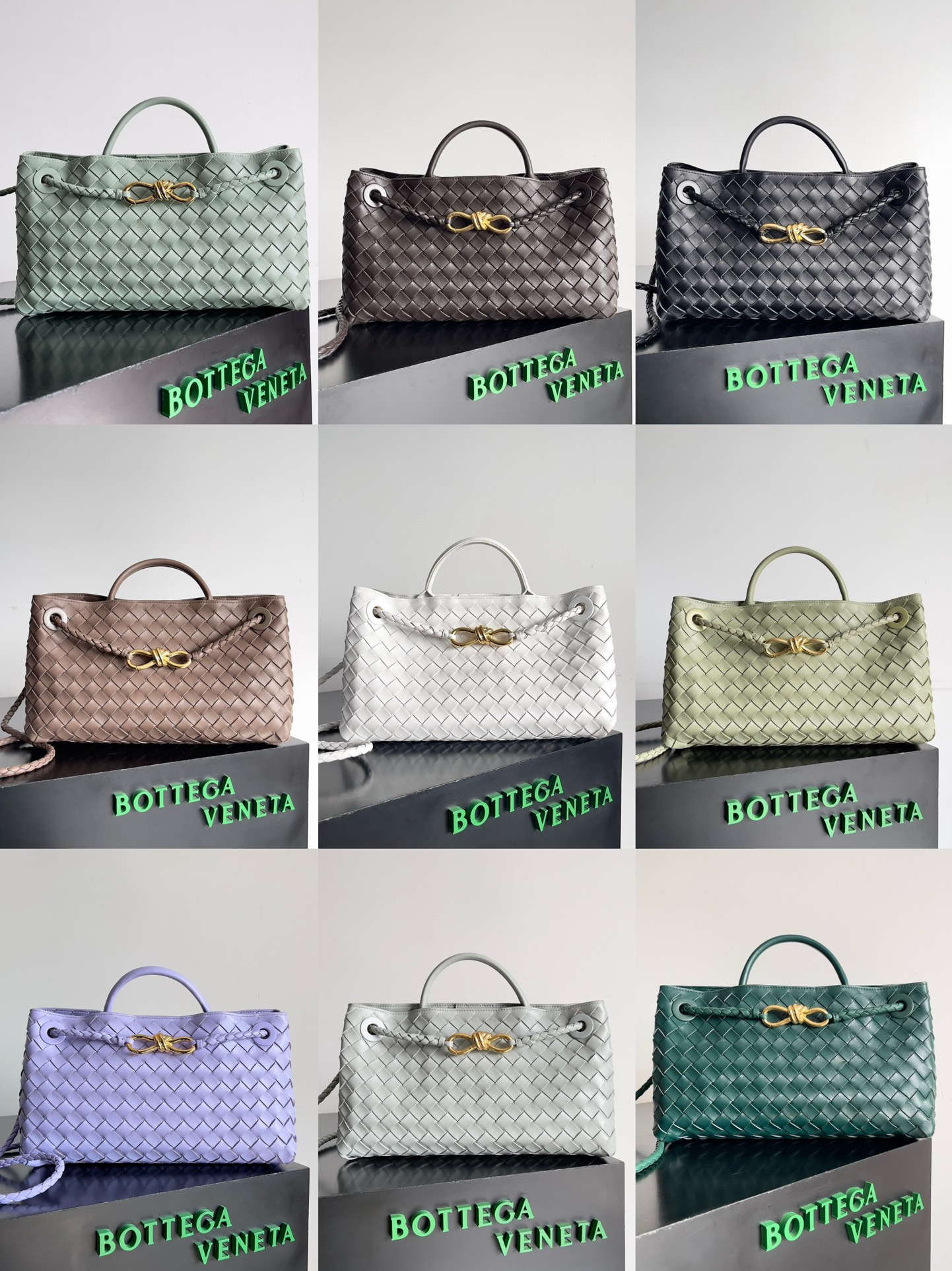 TOP Bottega Veneta BV Andiamo Bag 29x10x18cm - 9 Color