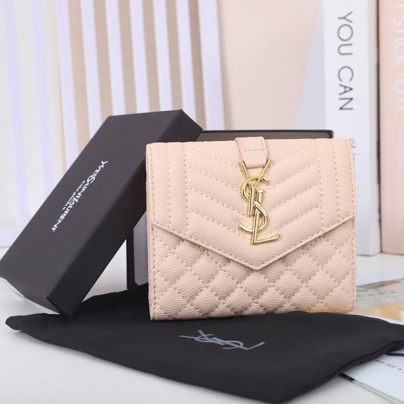 Saint Laurent YSL Grained Leather Wallet (Replica)