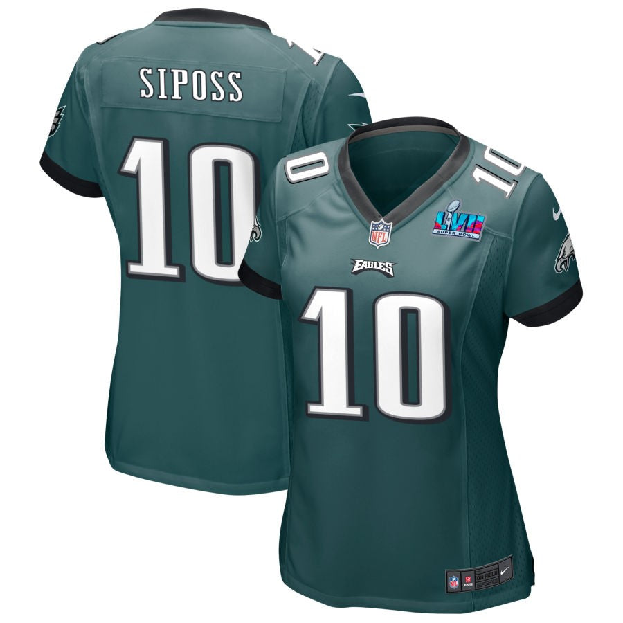 Arryn Siposs Philadelphia Eagles  Women's Super Bowl LVII Game Jersey - Midnight Green