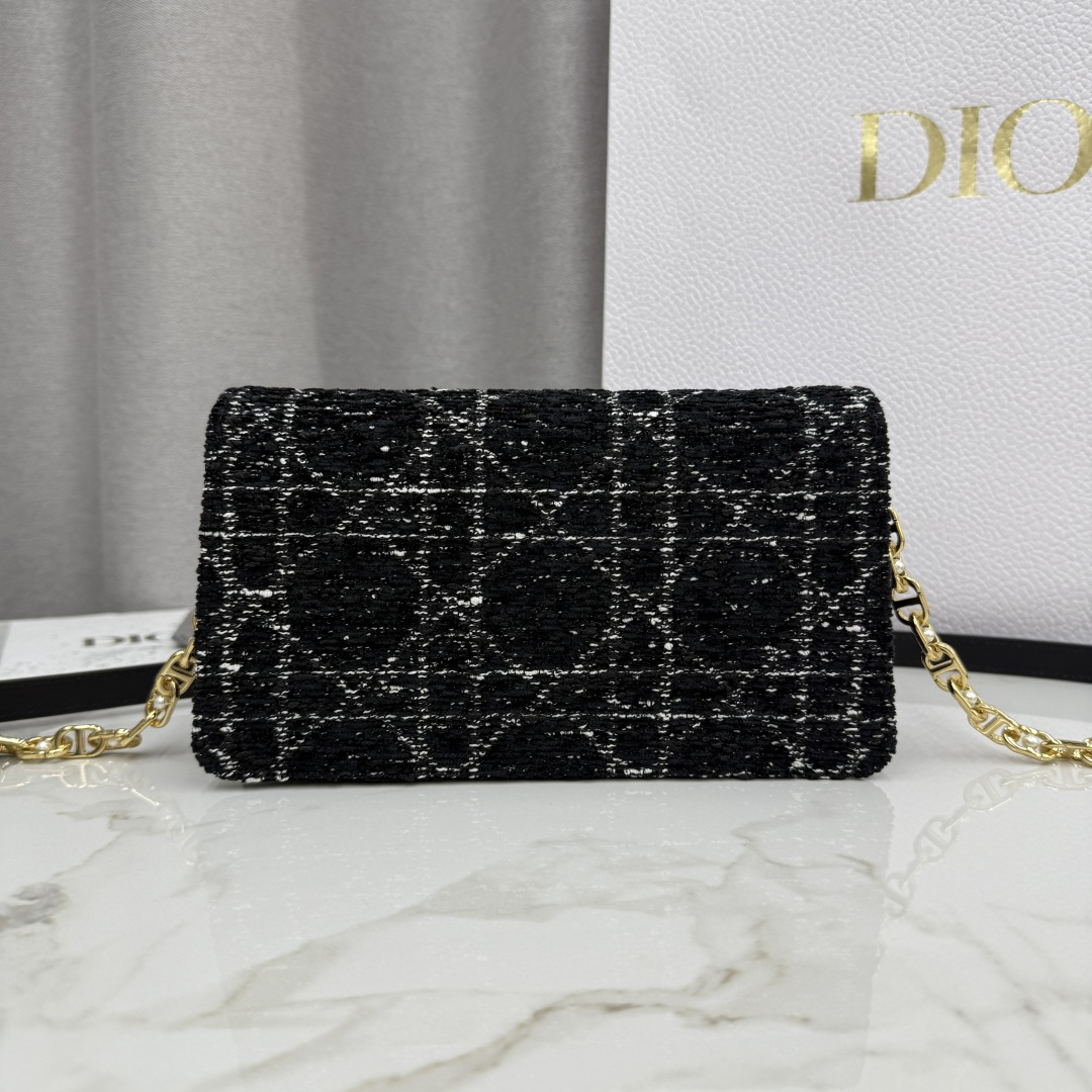 TOP Christian Dior Mini Jolie Bag 21x11.5x4.5cm - Black