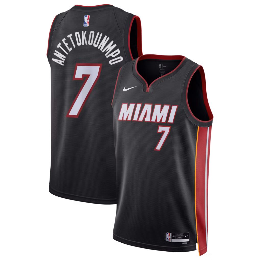 Miami Heat Giannis Antetokounmpo Black Jersey - Icon Edition