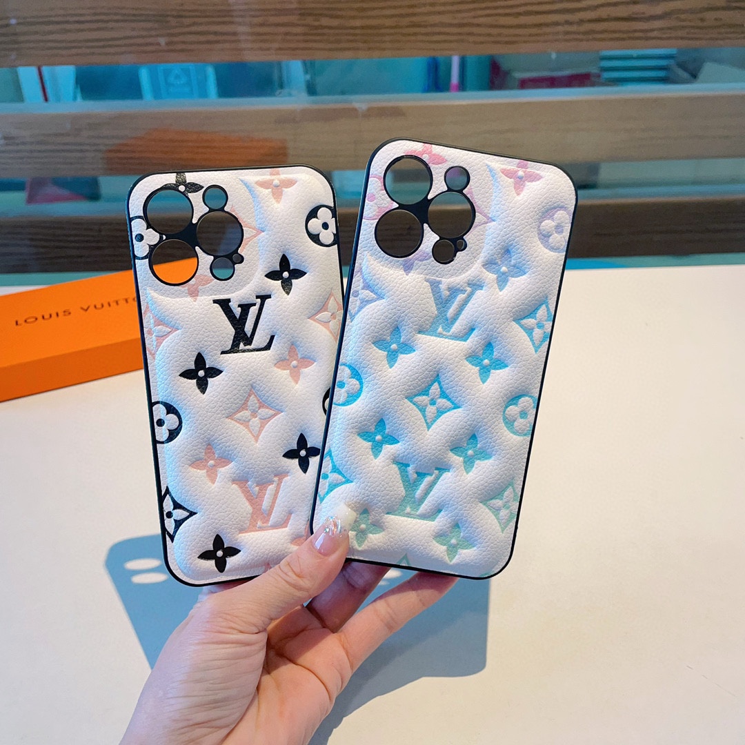TOP Louis Vuitton LV Air Cushion Embossed Colorful Iphone case - 2 Colors