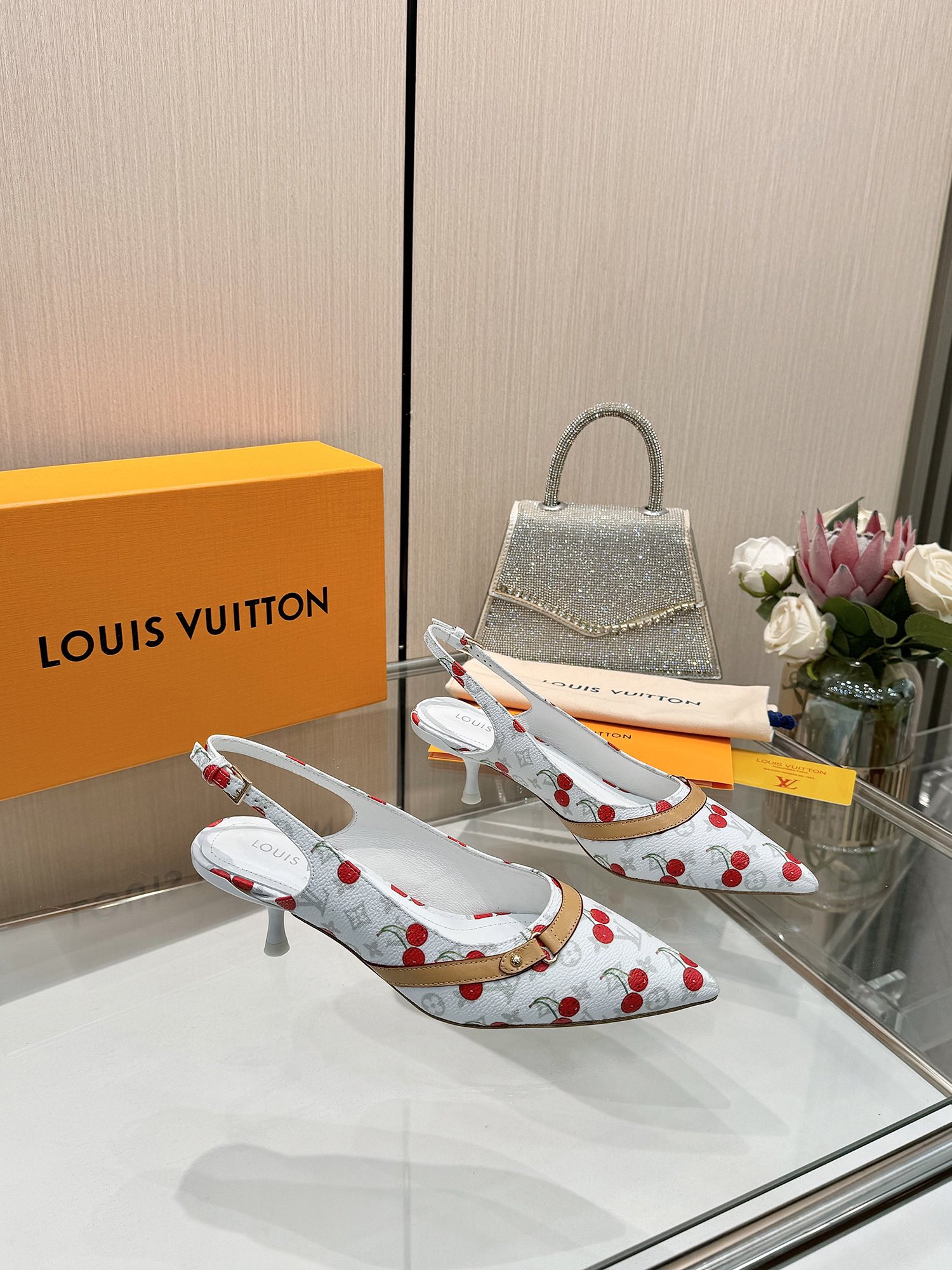TOP Louis Vuitton LV Cherry Mid-Heeled Mules - 4 Colour