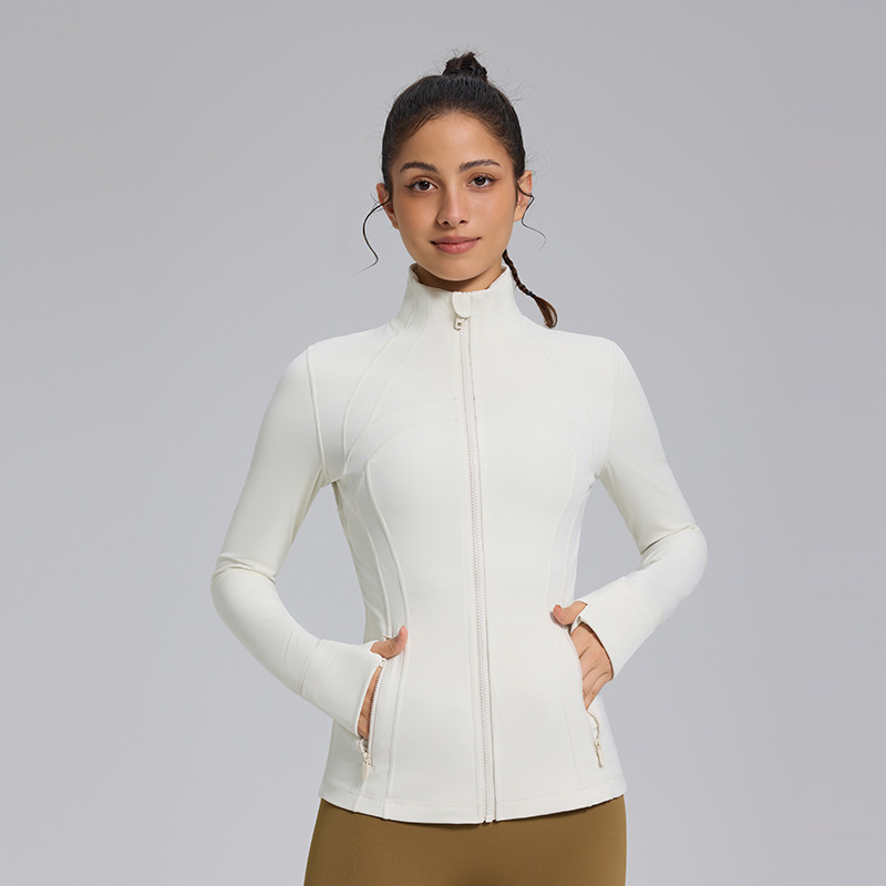 Soft Fishbone Shape Womens Sports Jacket