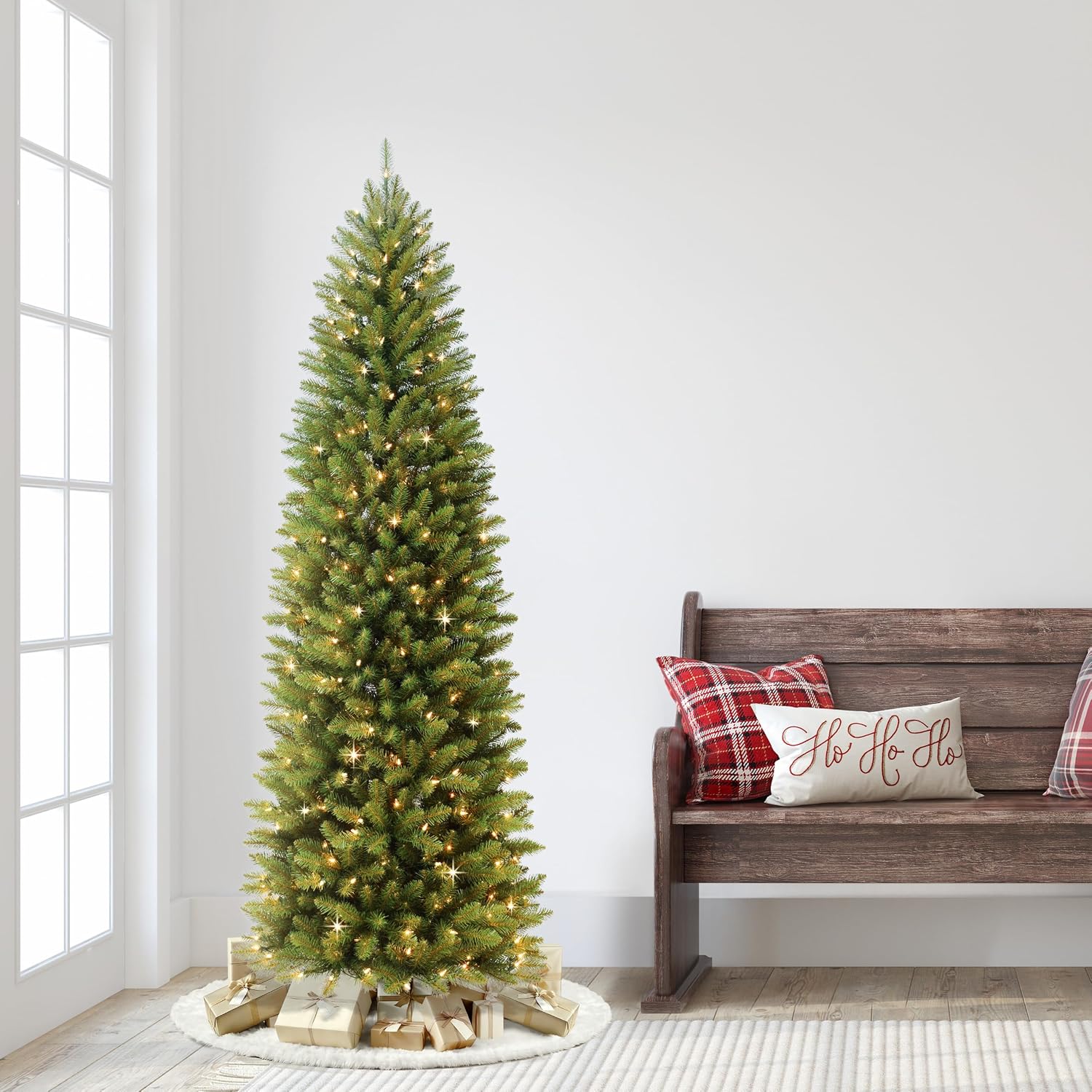 Puleo International Pre-Lit Fraser Fir Pencil Christmas Tree