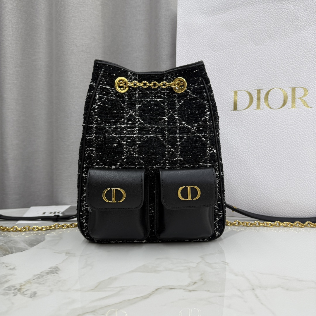 TOP Christian Dior Caro Multicarry Backpack 20x25x10.5 cm - Black