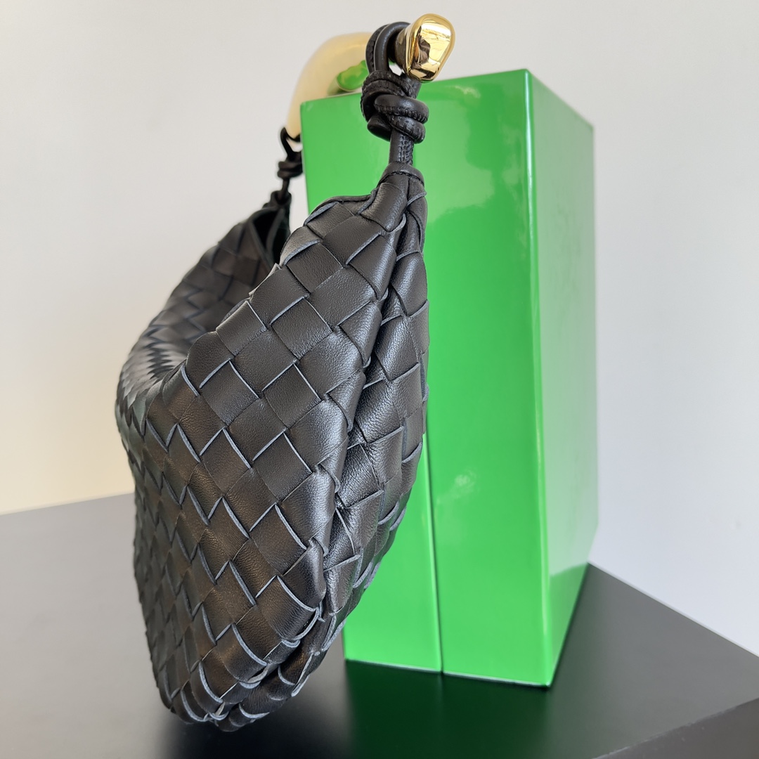 TOP Bottega Veneta BV Sardine Bag Intrecciato Weave 36x3x24 cm - Black