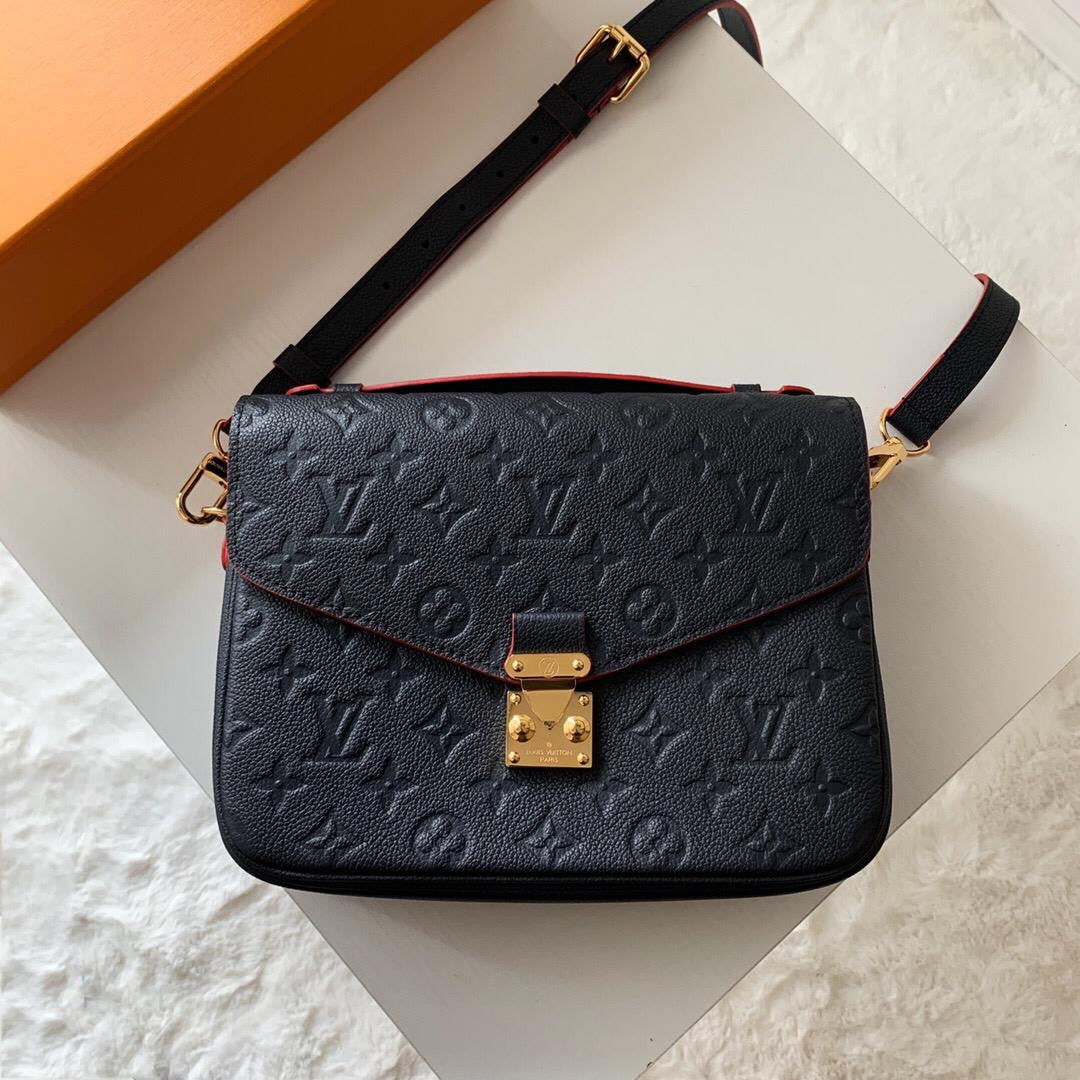 TOP Louis Vuitton LV £V Metis Pochette Empreinte 25X19X7cm- NAVY BLUE