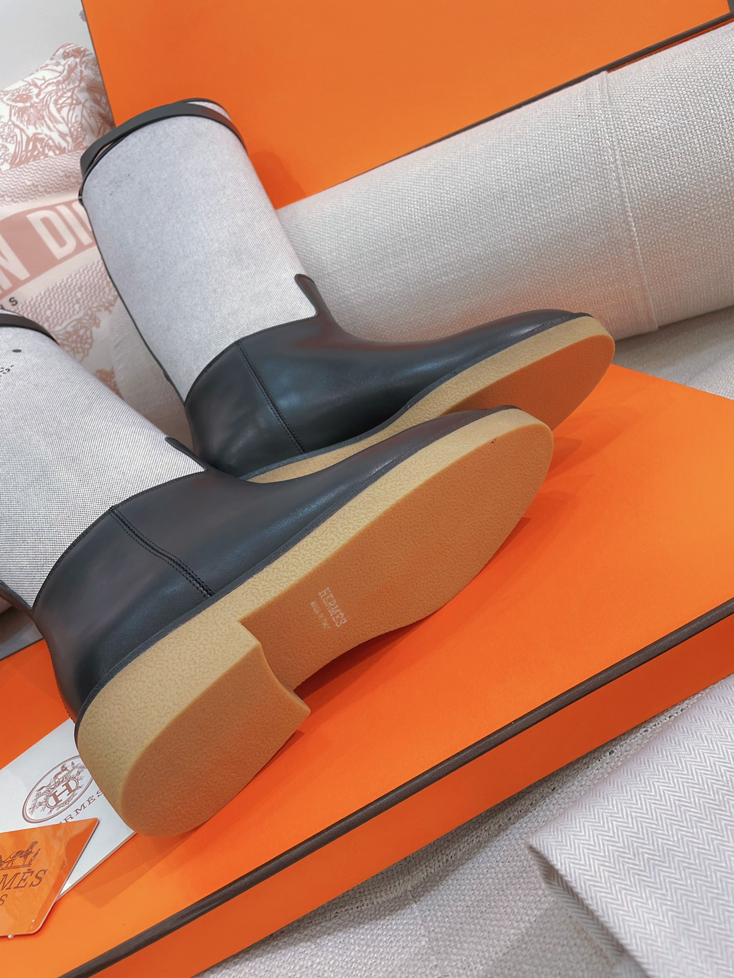 TOP HERMES Kelly Bottes Jumping - Black