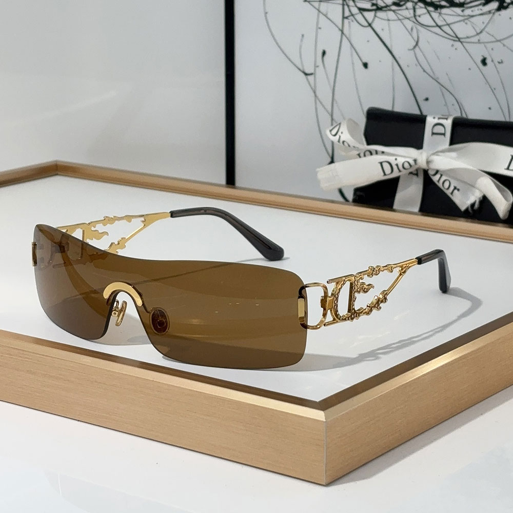 Dior One-piece Rimless Hollow-out Sunglasses  Top quality (Perfect Replica）