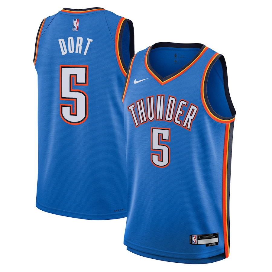 Oklahoma City Thunder Luguentz Dort Blue Jersey - Icon Edition