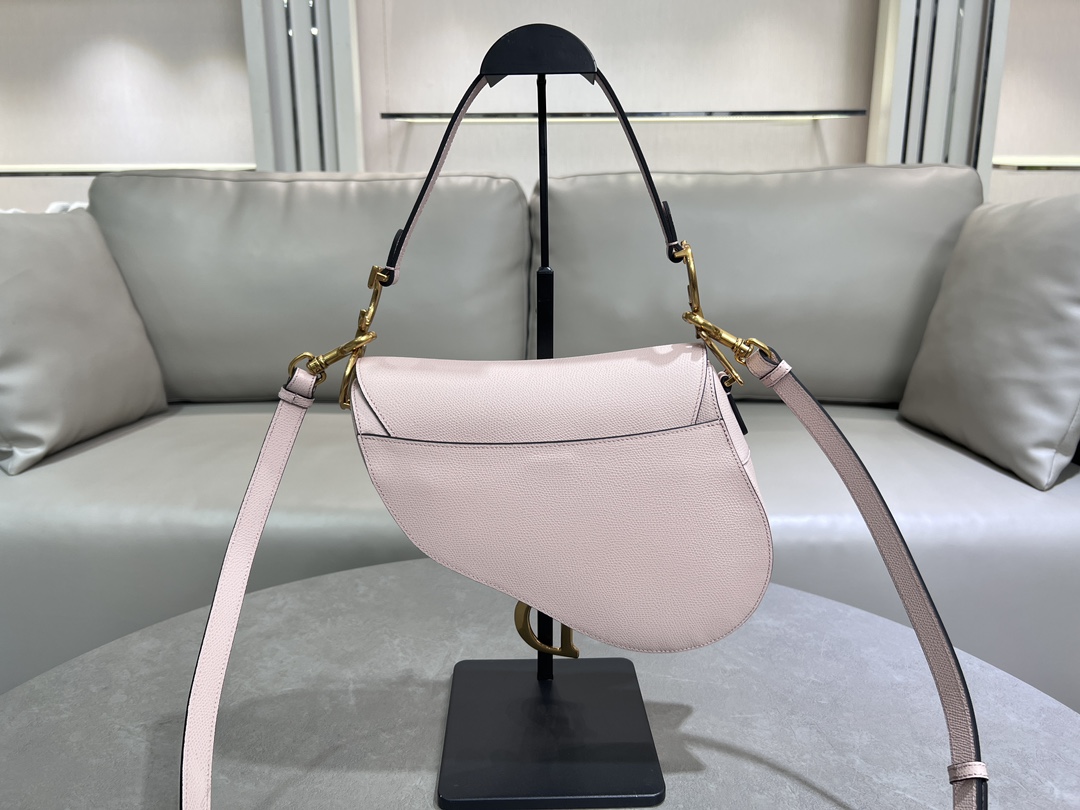 TOP Christian Dior Saddle Bag Medium 24×6×18cm - Pink