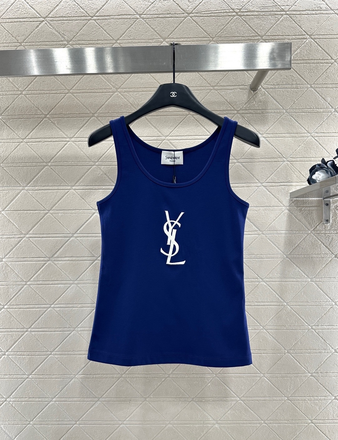 TOP Yves Saint Laurent YSL Vest -  Blue