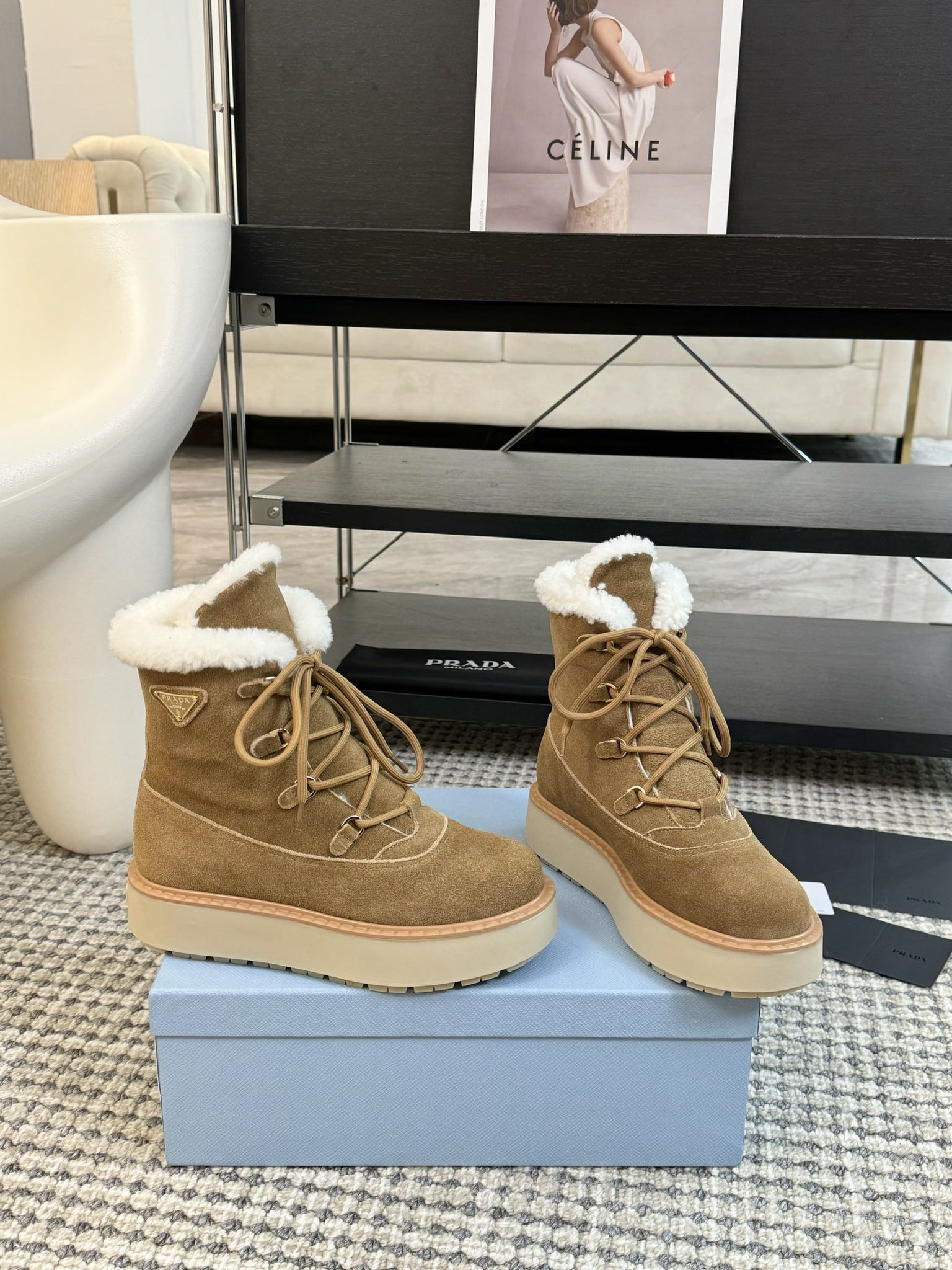 TOP PRADA Wool Ankle Boots - 3 Color