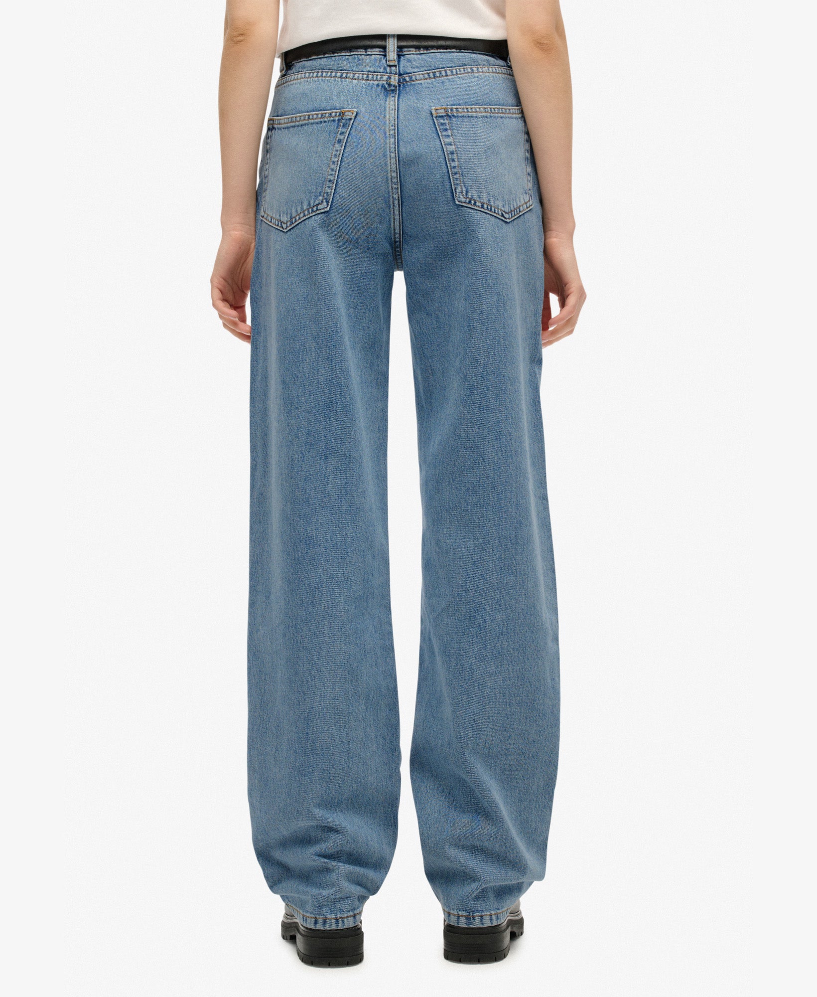 High Rise Wide Leg Jean | Mid Indigo Denim 30