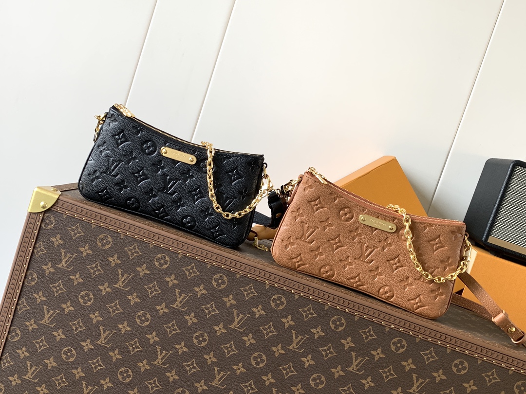 TOP Louis Vuitton LV Liv Pochette Bag Monogram Empreinte 24x13x6.5cm - 2 Color