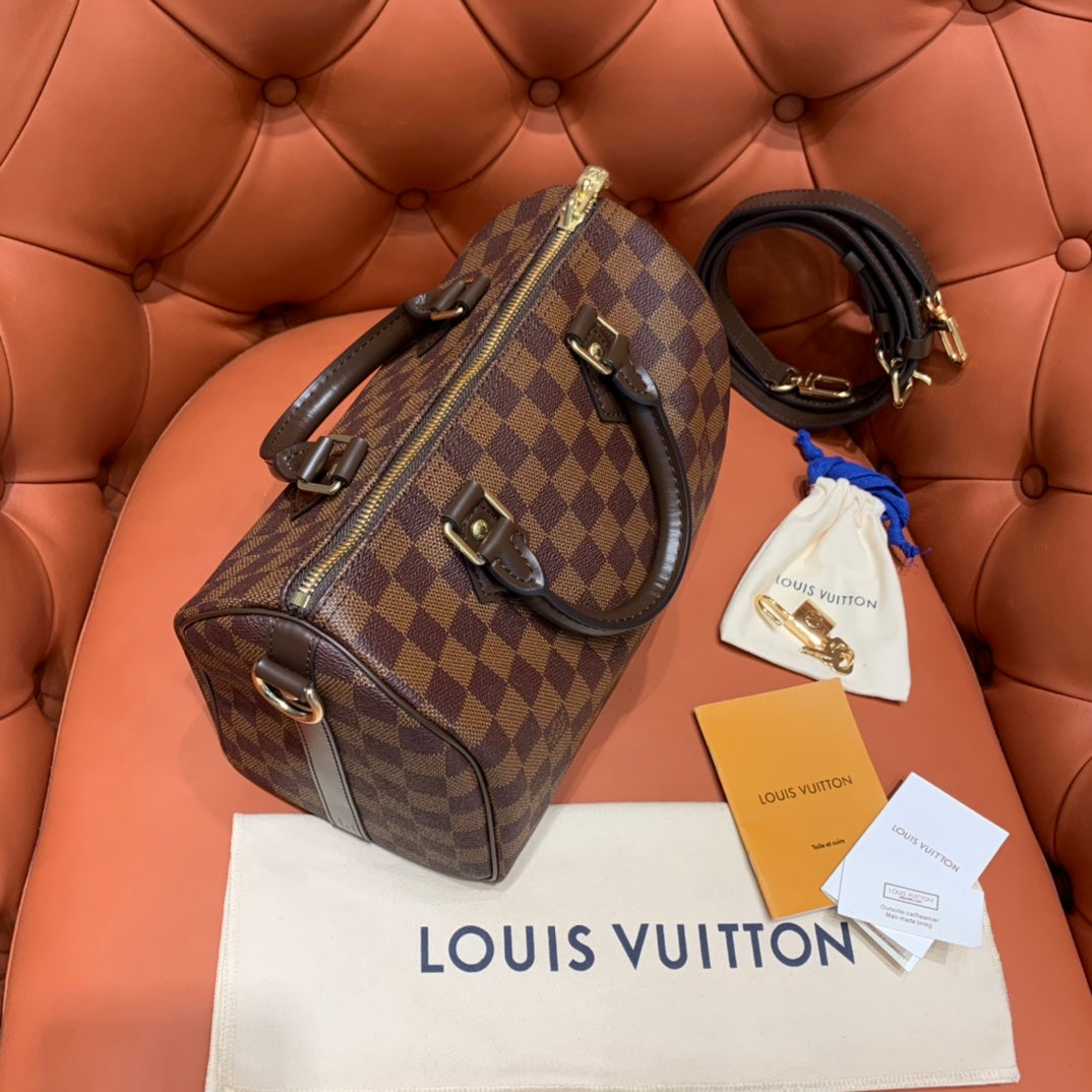 TOP Louis Vuitton LV Speedy 25 Bag  25x19x15cm-Brown