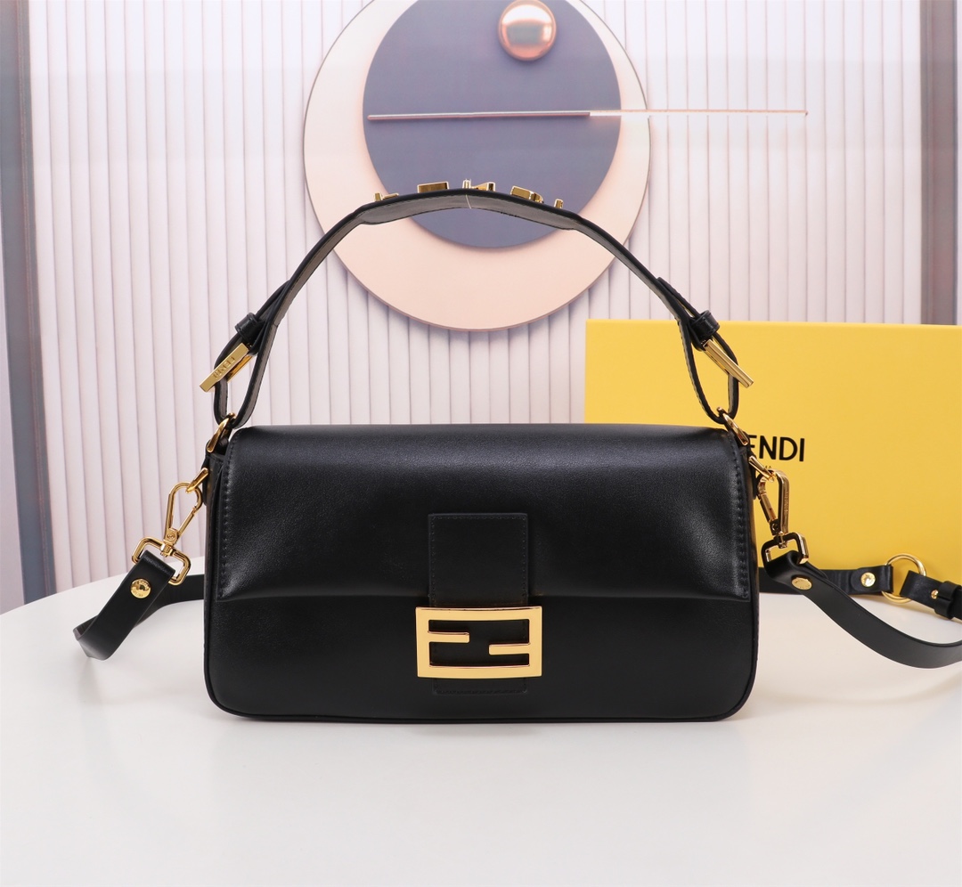 TOP FENDI Made Of Smooth Cowhide Baguette Bag - 27×6×15cm - 4 Colors&GHW