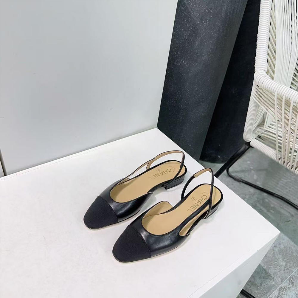Chanel Slingbacks  Black   (Replica)
