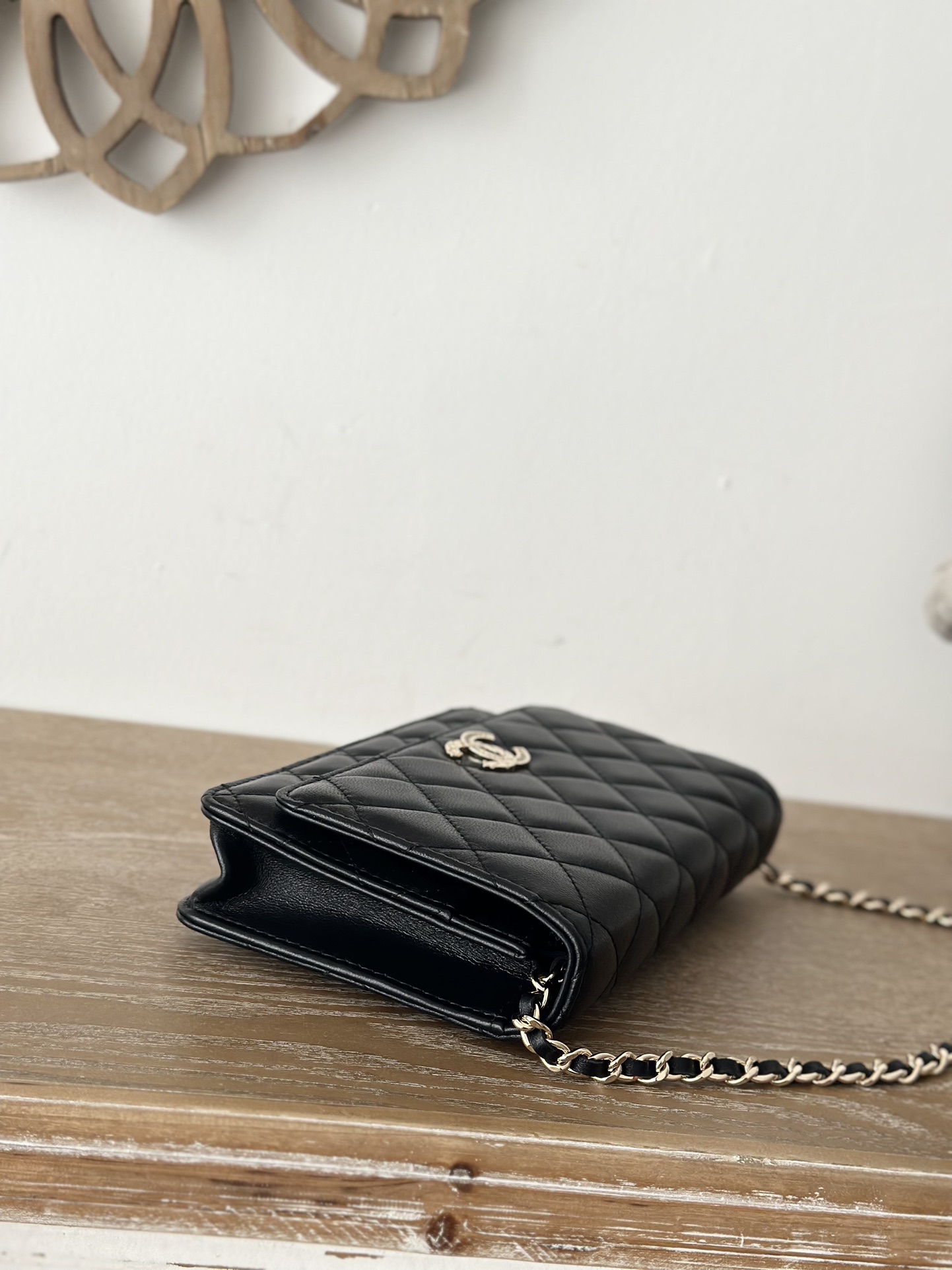 TOP CHANEL WOC Lambskin Bag 19 cm - Black