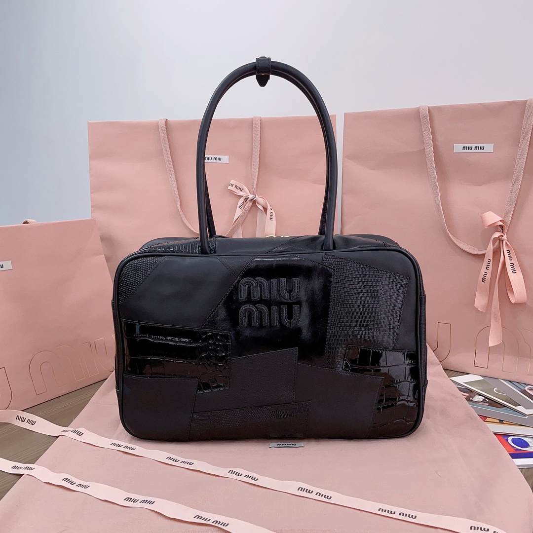 TOP Miu Miu Spliced Brief Case Bag - 2 Colour