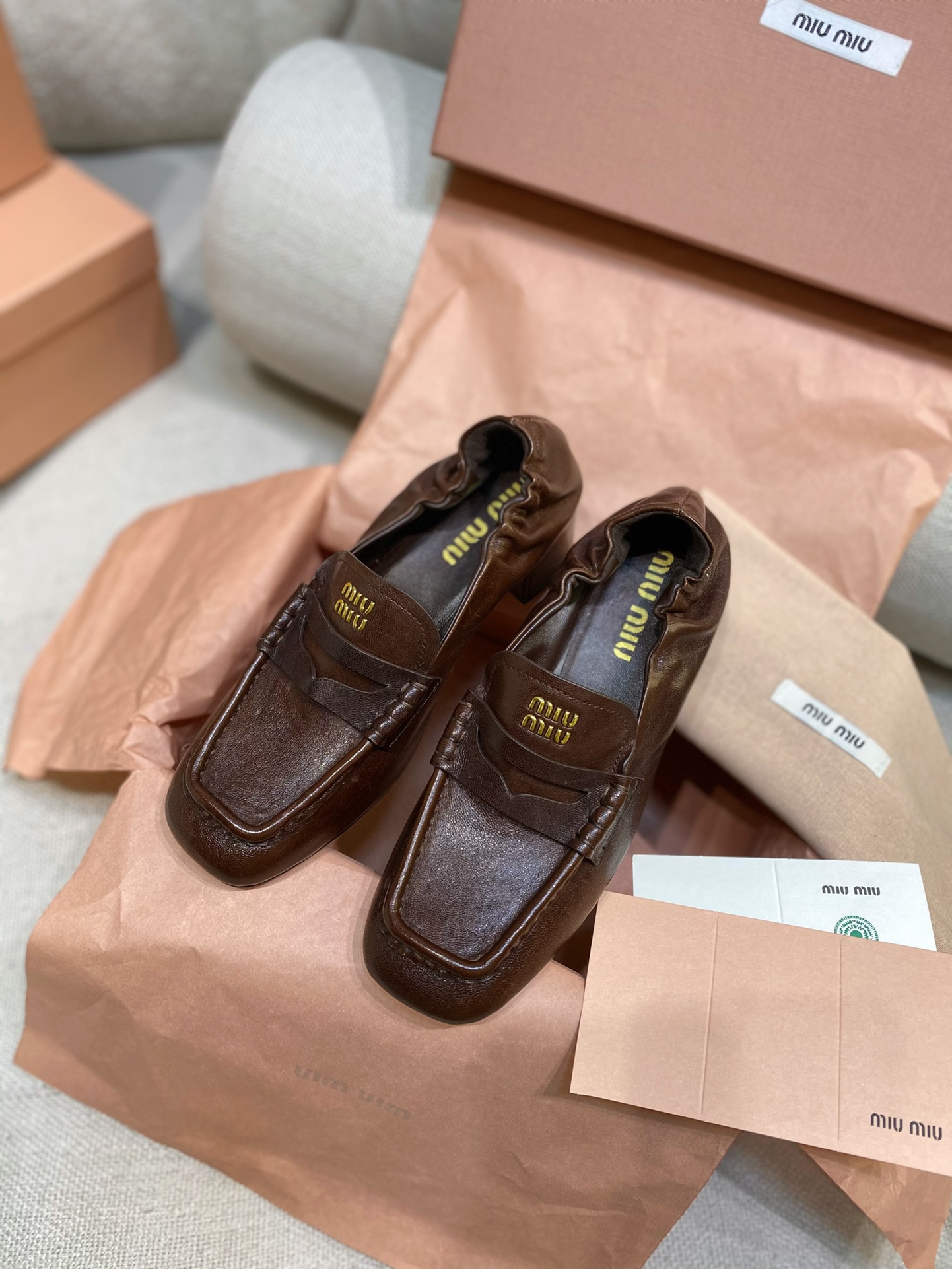 TOP Miu Miu Loafers Sheepskin - 3 Color