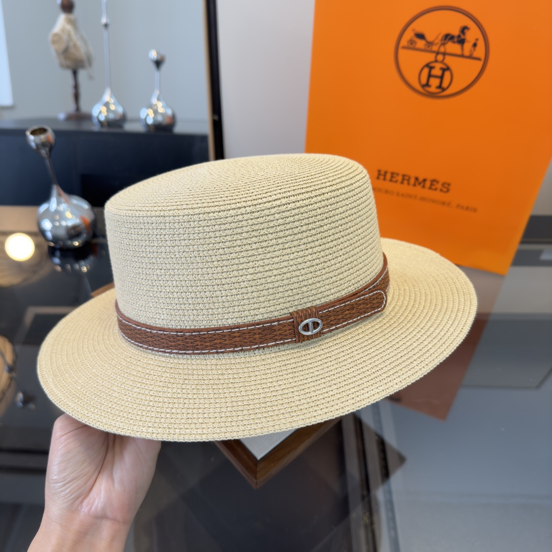 TOP HERMES Straw Hat - 4 Colors