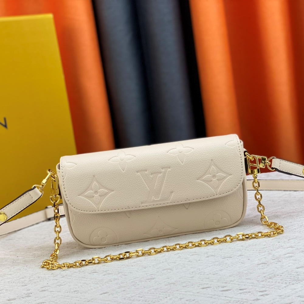 Louis Vuitton LV Leather Baguette Shoulder Handbag M82210&M81911 (Replica)