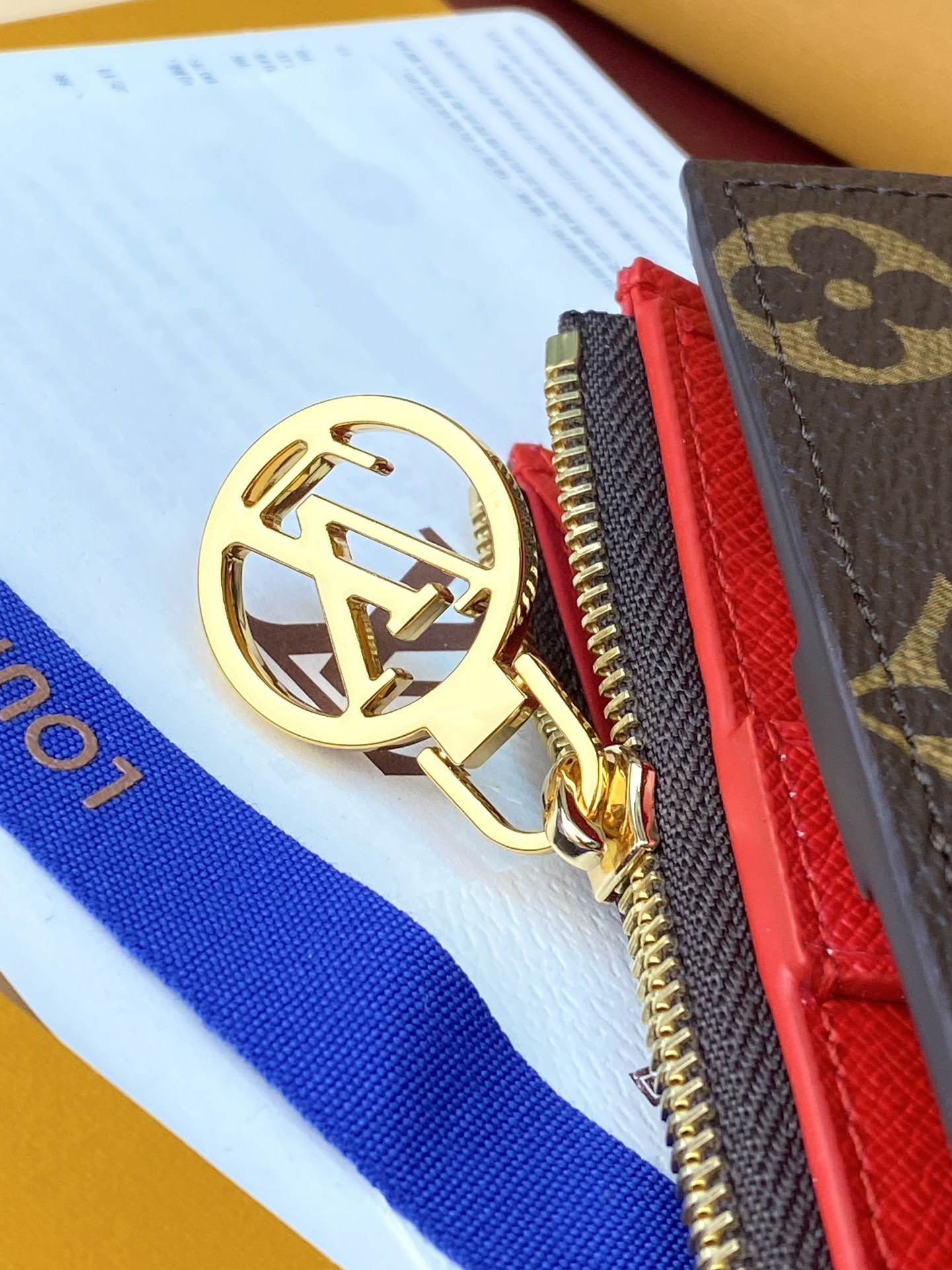 TOP Louis Vuitton LV Wallet Monogram with Cherry Pattern 11.5x1.5x9cm - Brown