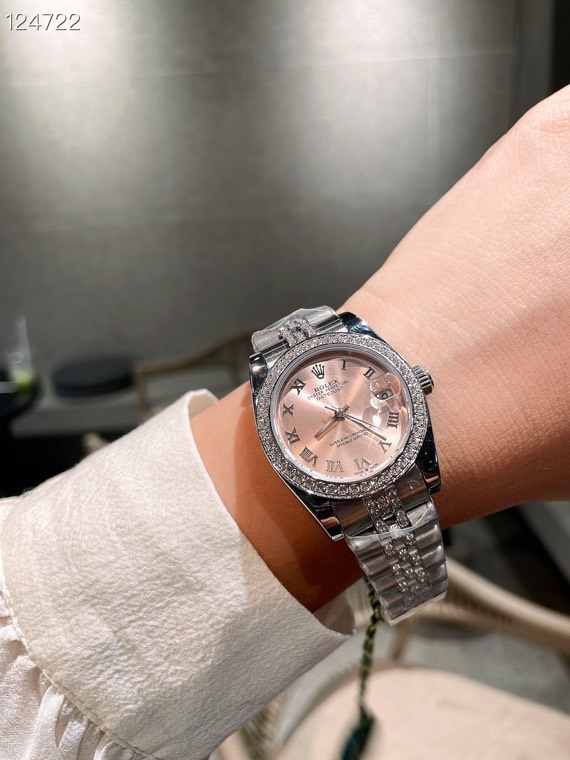 TOP ROLEX Pink Dial Watch 31mm - Sliver