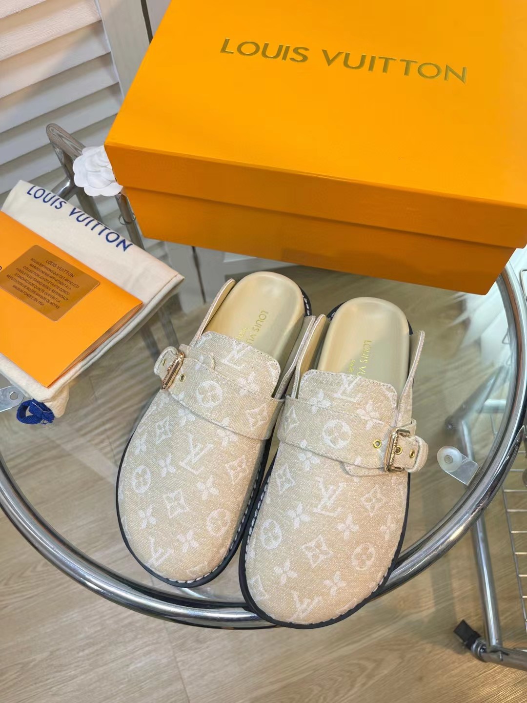 TOP Louis Vuitton LV  Fur Slippers - Monogram
