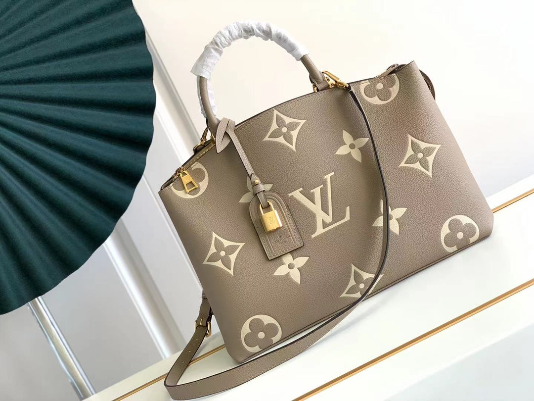 TOP Louis Vuitton LV L*V Grand Palais Monogram Empreinte Bi-Color Bag - Turtle Dove