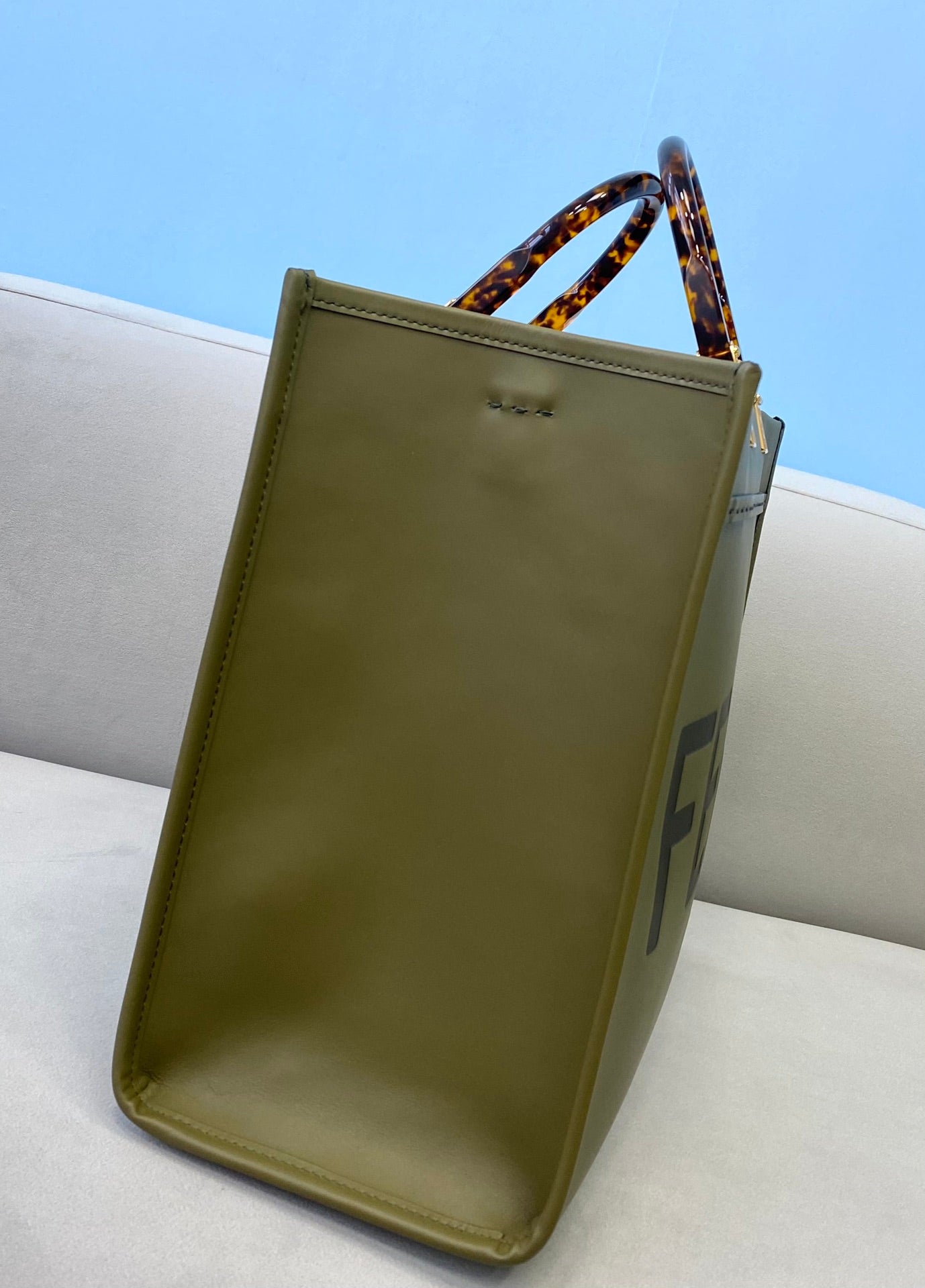 TOP FENDI FENDI Sunshine Tote Medium Shopping Bag 35cm - Green