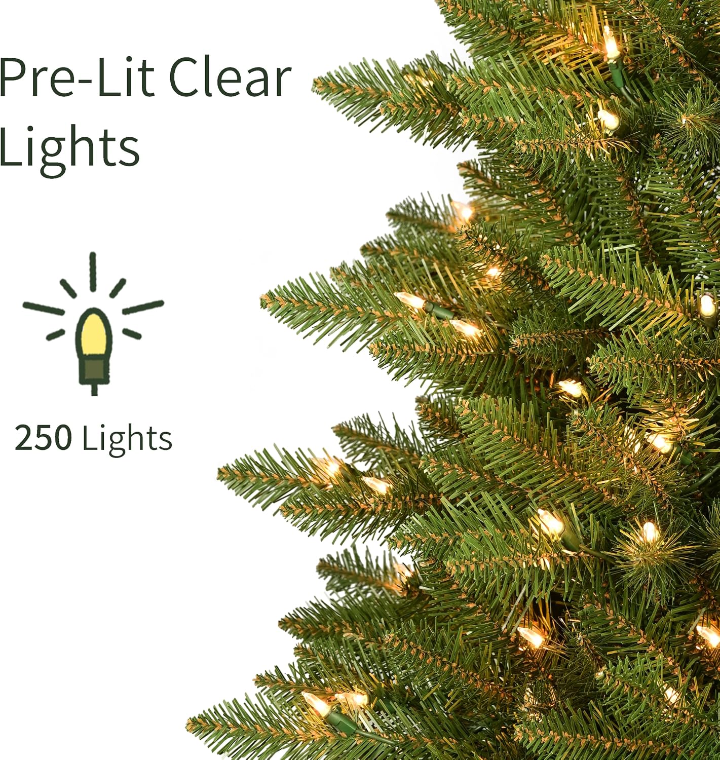 Puleo International Pre-Lit Fraser Fir Pencil Christmas Tree